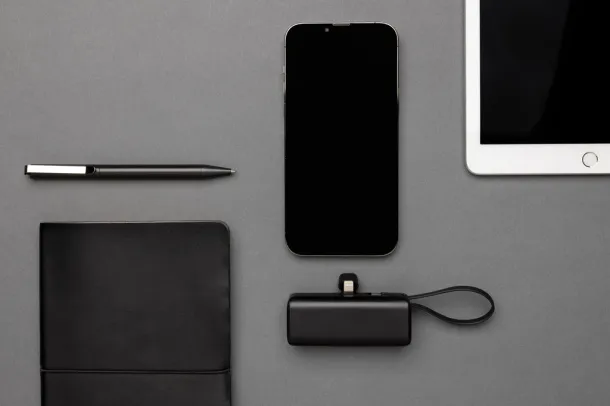 Powerlink prijenosna baterija s iOS priključkom od RCS reciklirane plastike, 3.000 mAh - XD Collection Crna 