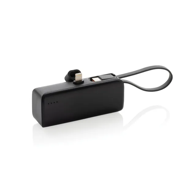 Powerlink prijenosna baterija s iOS priključkom od RCS reciklirane plastike, 3.000 mAh - XD Collection Crna 