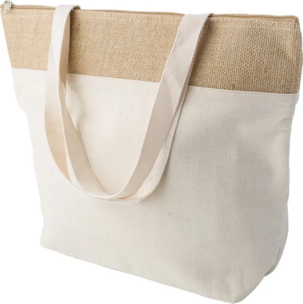 RANDY Cotton jute cooler bag khaki