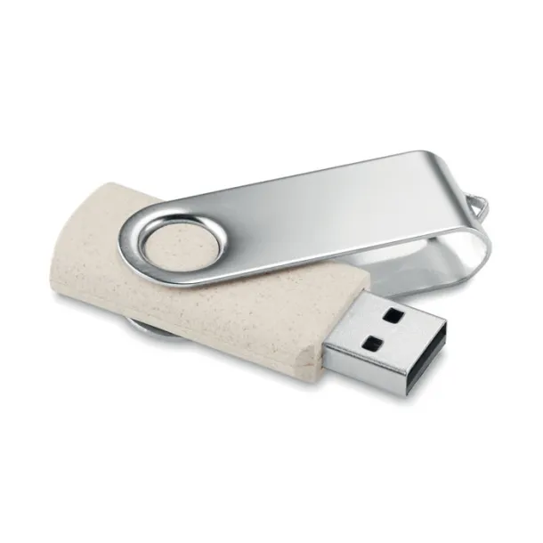 TECHMATE+ USB memorijski stick od bioplastike i PP - 16 GB Bež