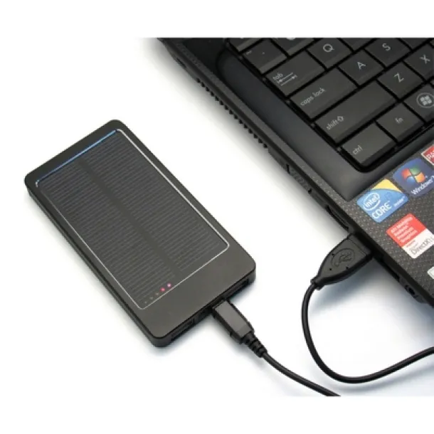  Solarni punjač 3000 mAh Crna