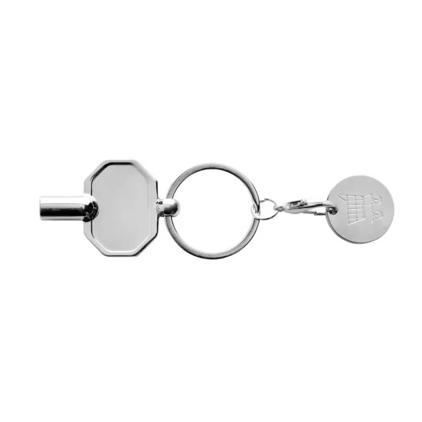  RCS recycled zinc alloy radiator key keychain with coin - XD Collection Silver 