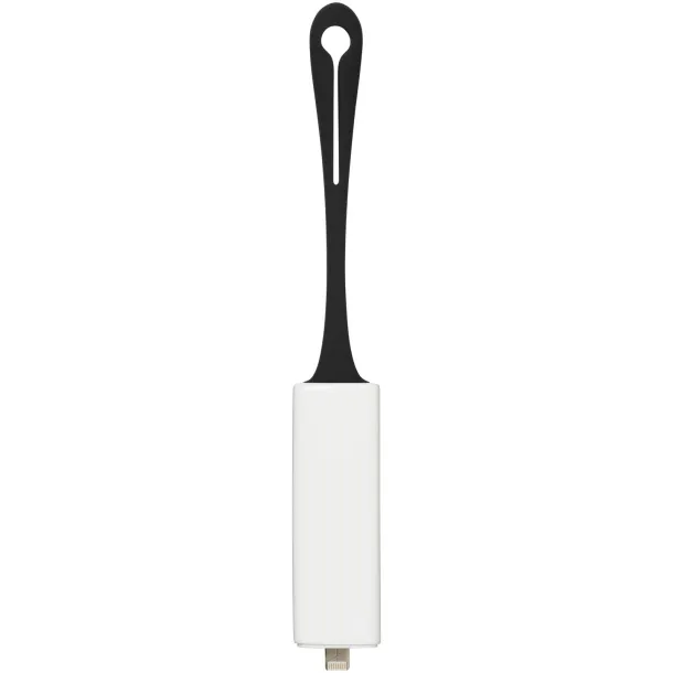 Denzi 700 mAh power bank with device charging tip - Avenue White Solid black