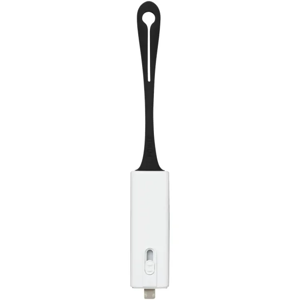 Denzi 700 mAh power bank with device charging tip - Avenue White Solid black