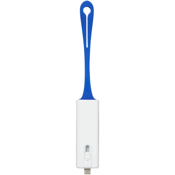 Denzi 700 mAh power bank with device charging tip - Avenue White Royal blue