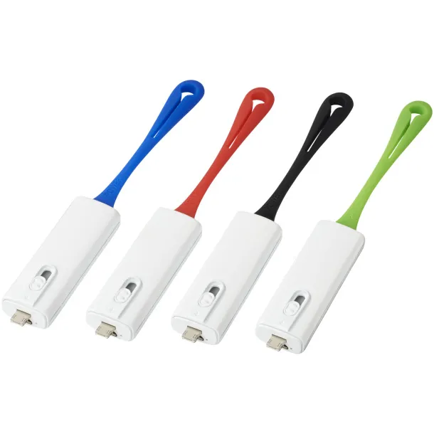 Denzi 700 mAh power bank with device charging tip - Avenue White Royal blue