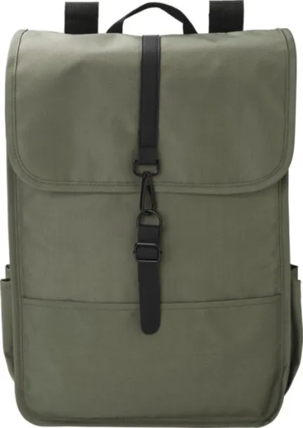 Lyric rPET Polyester (300D) flap backpack Lyric green