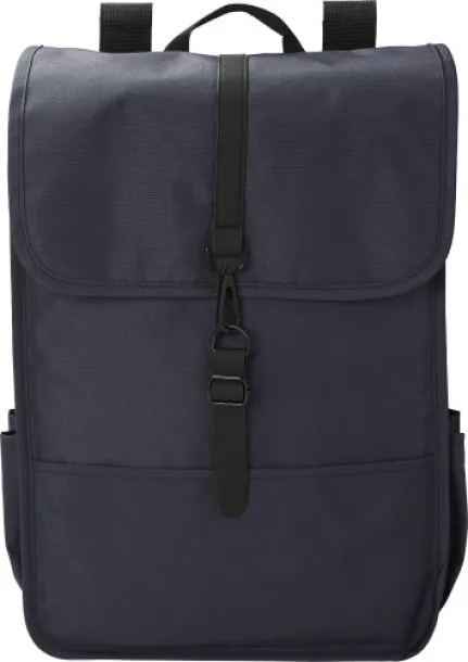 Lyric rPET Polyester (300D) flap backpack Lyric Plava