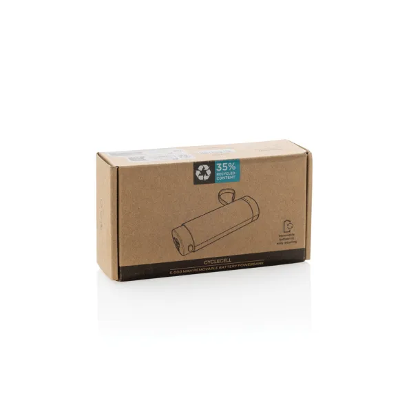 CycleCell prijenosna baterija s odvojivom baterijom, 5 000 mAh - XD Collection Crna