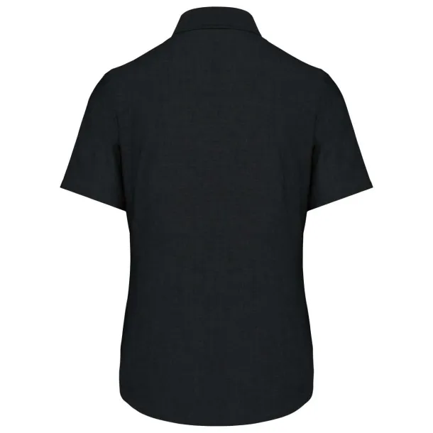  LADIES' SHORT-SLEEVED OXFORD SHIRT - Kariban Black