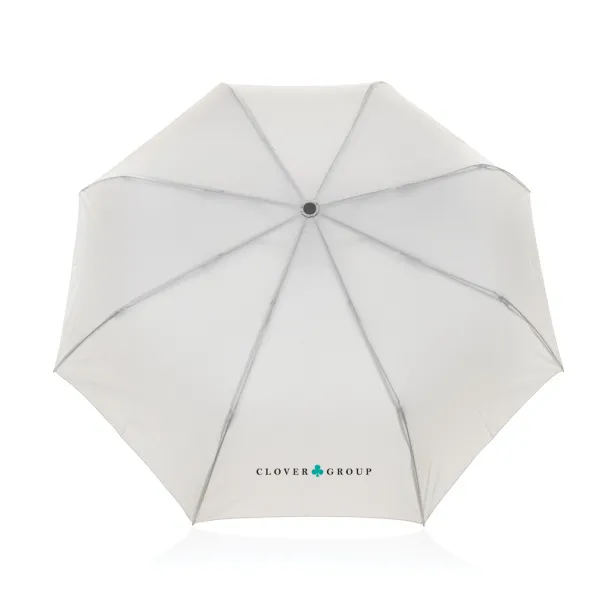 Kaycey 21" AWARE™ RPET Acacia wood mini auto open umbrella - XD Collection beige