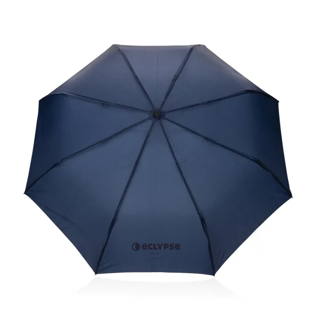 Kaycey 21" AWARE™ RPET mini kišobran od bagremovog drva s automatskim otvaranjem - XD Collection navy 