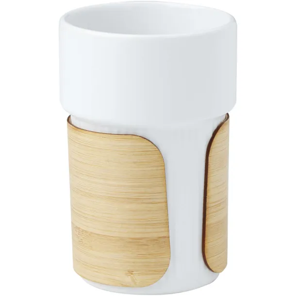 Fika šalica s bambus navlakom, 340 ml Bijela