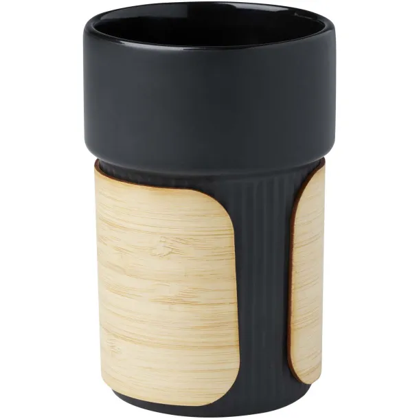 Fika šalica s bambus navlakom, 340 ml Solid black