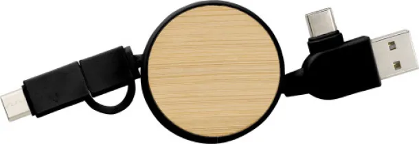 Jared ABS produljivi kabel za punjenje Crna