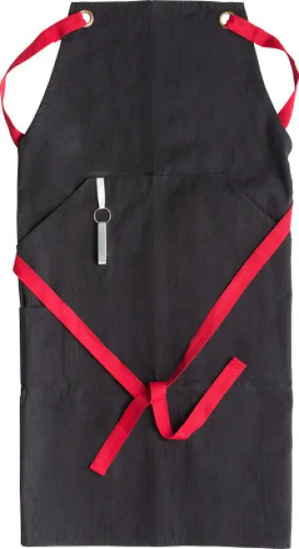 LIANA Polyester and cotton apron Crvena