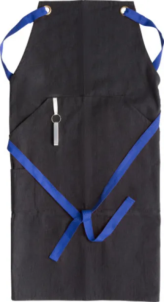 LIANA Polyester and cotton apron cobalt blue