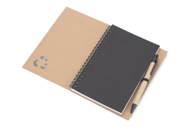 SERENO Notebook with pen - Bella+Canvas BLACK
