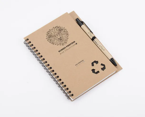 SERENO Notebook with pen - Bella+Canvas czarny
