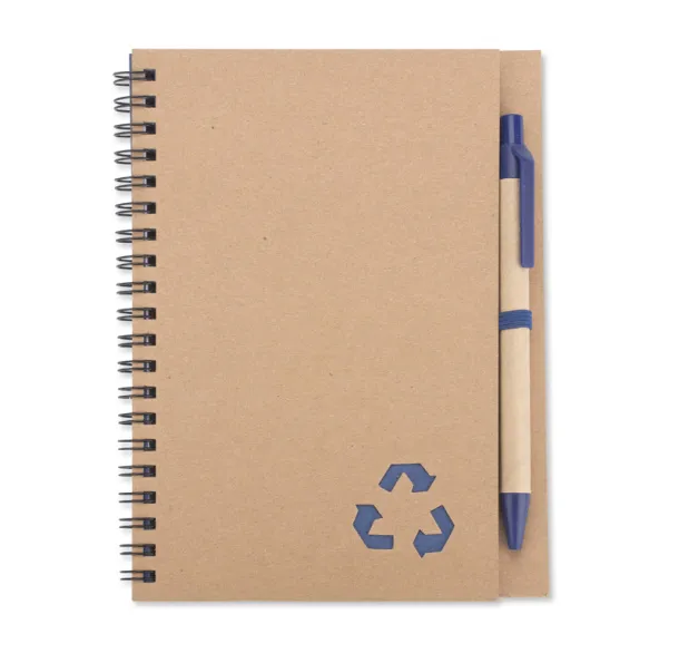 SERENO Notebook with pen - Bella+Canvas Nebaski plava