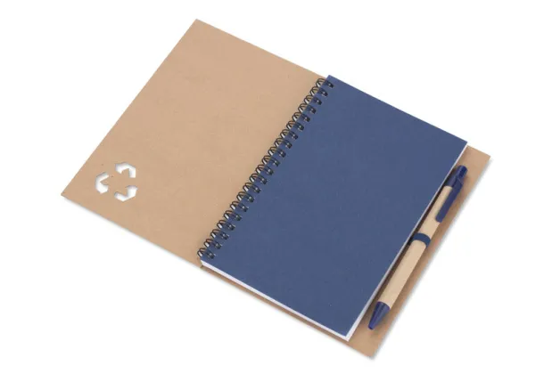 SERENO Notebook with pen - Bella+Canvas Nebaski plava