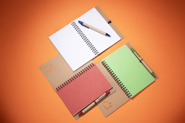 SERENO Notebook with pen - Bella+Canvas Nebaski plava