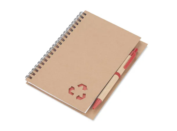 SERENO notes s kemijskom olovkom - Bella+Canvas Crvena