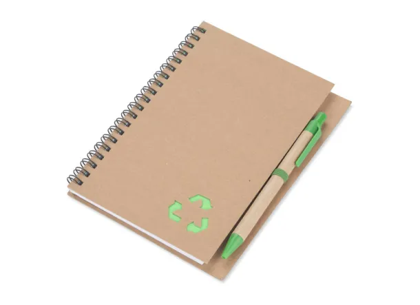 SERENO notes s kemijskom olovkom - Bella+Canvas zielony