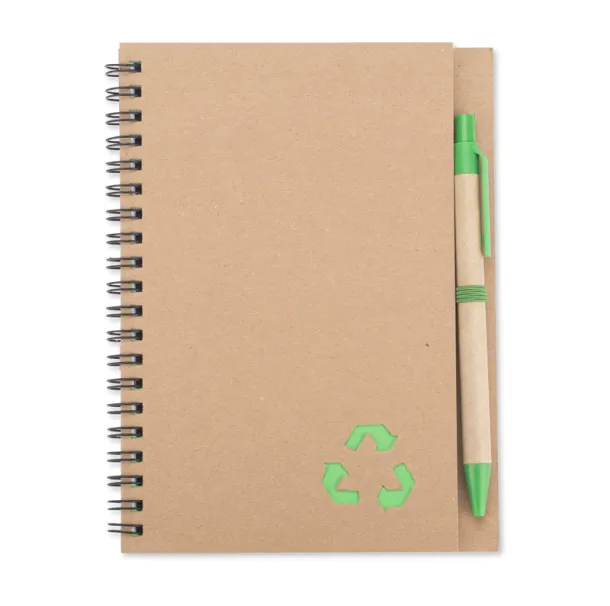 SERENO notes s kemijskom olovkom - Bella+Canvas zielony