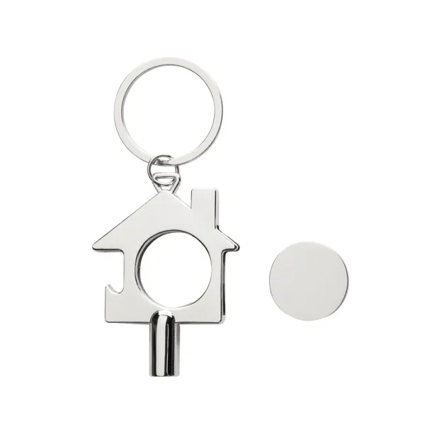  RCS recycled zinc alloy 3 in 1 keychain - XD Collection Silver 