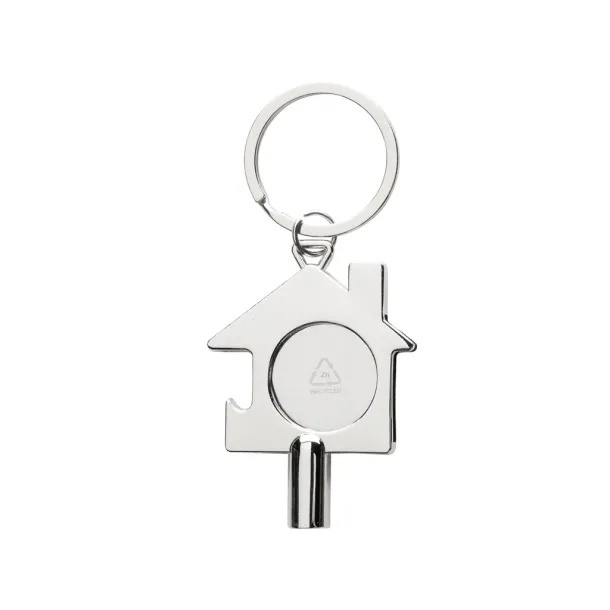  RCS recycled zinc alloy 3 in 1 keychain - XD Collection Silver 