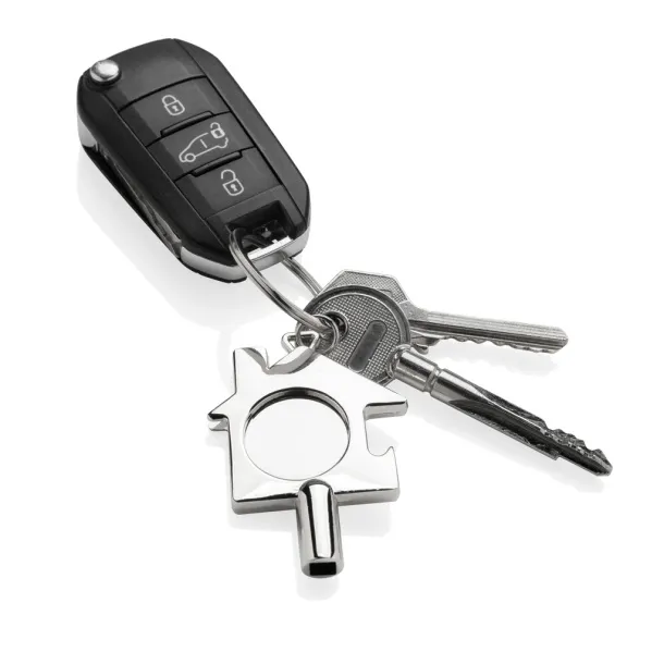 RCS recycled zinc alloy 3 in 1 keychain - XD Collection Silver 