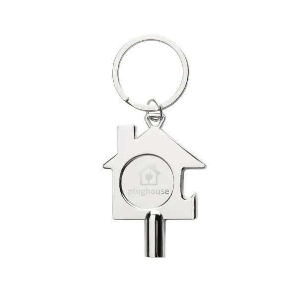  RCS recycled zinc alloy 3 in 1 keychain - XD Collection Silver 