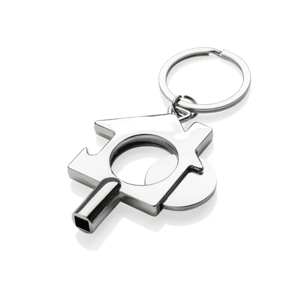  Privjesak 3u1 od RCS reciklirane legure cinka - XD Collection Srebrna 