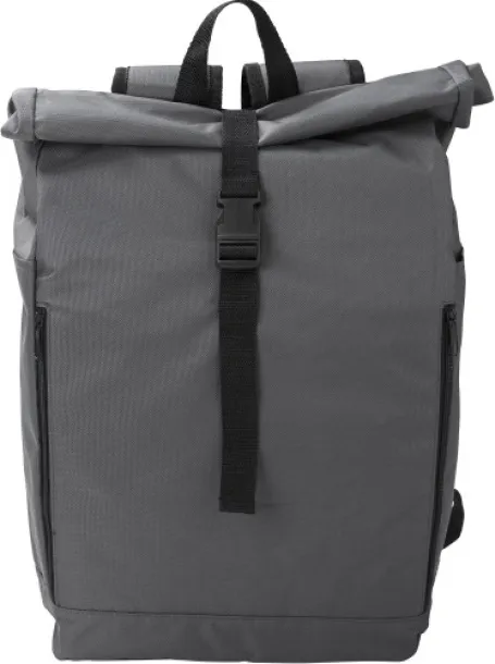 Evie rPET polyester (600D) rolltop backpack  grey