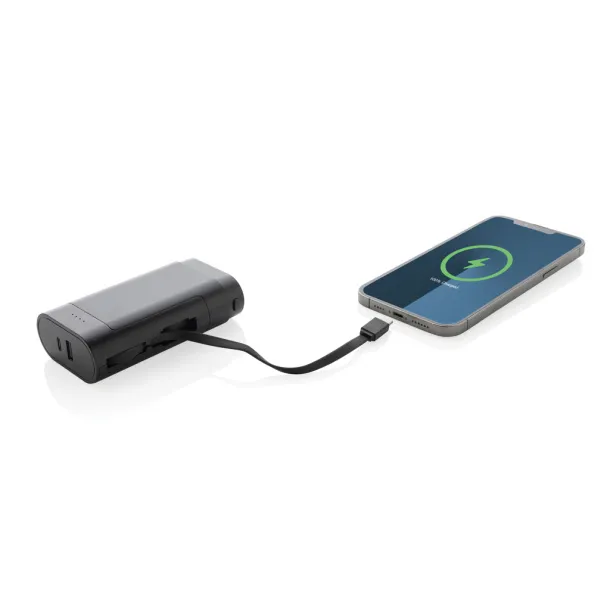 CycleCell prijenosna baterija s odvojivom baterijom, 10 000 mAh - XD Collection Crna