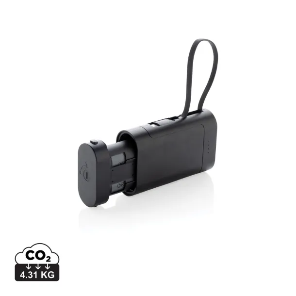 CycleCell prijenosna baterija s odvojivom baterijom, 10 000 mAh - XD Collection Crna