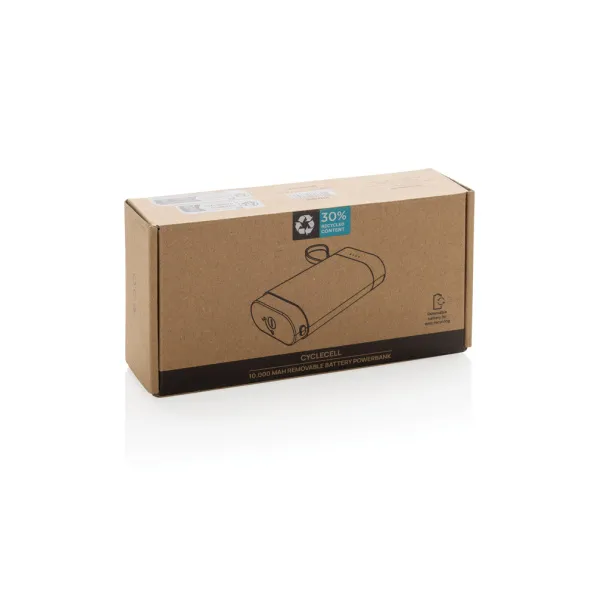 CycleCell prijenosna baterija s odvojivom baterijom, 10 000 mAh - XD Collection Crna