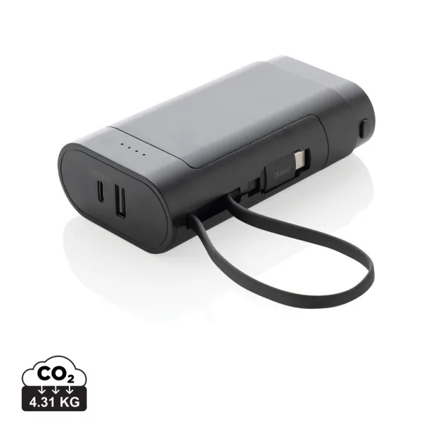 CycleCell prijenosna baterija s odvojivom baterijom, 10 000 mAh - XD Collection Crna