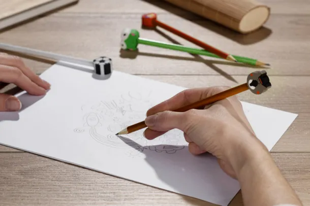 FUNNI MIX olovka s gumicom Crvena