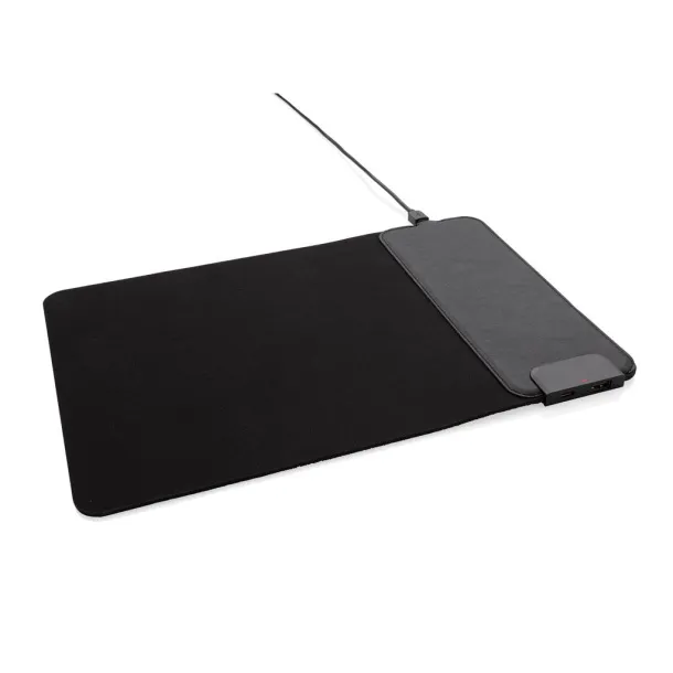  podloška za miš s bežičnim punjačem i USB ulazima Crna
