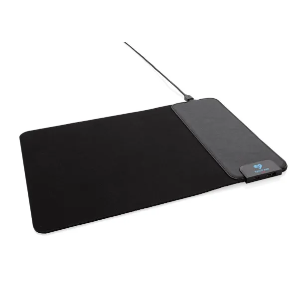  podloška za miš s bežičnim punjačem i USB ulazima Crna
