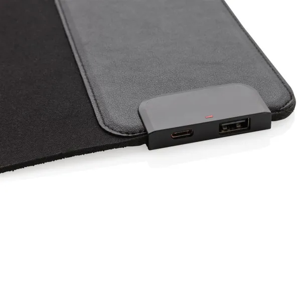  podloška za miš s bežičnim punjačem i USB ulazima Crna