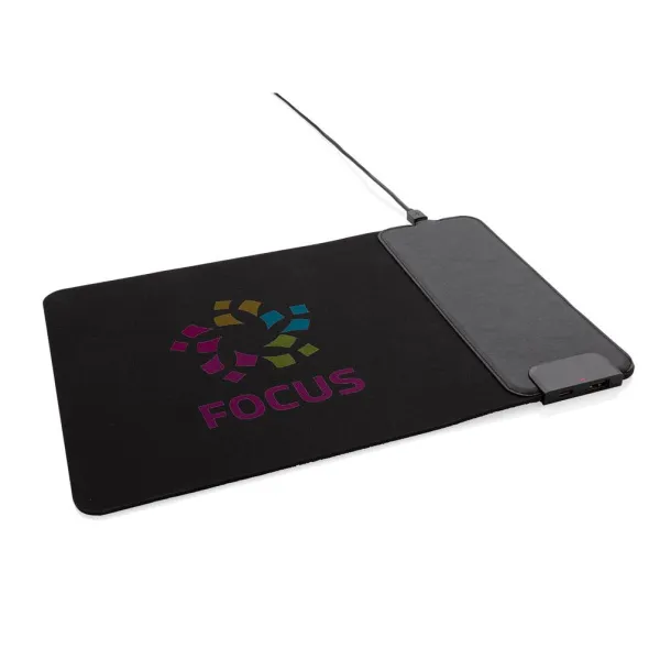  podloška za miš s bežičnim punjačem i USB ulazima Crna