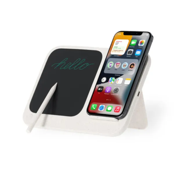  Wireless charger 15W, digital board, phone stand neutral