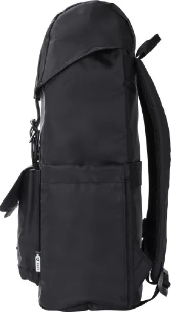 Marlowe rPET (290T) polyester twill flap backpack