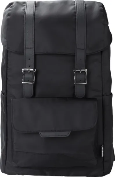 Marlowe rPET (290T) polyester twill flap backpack