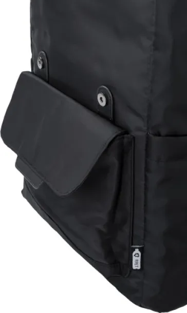 Marlowe rPET (290T) polyester twill flap backpack