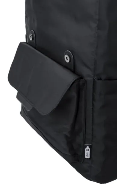 Marlowe rPET (290T) polyester twill flap backpack