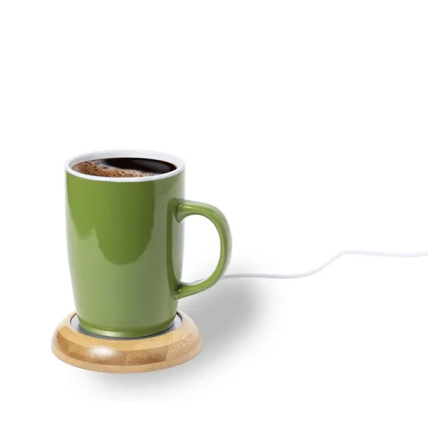  Bamboo cup warmer light brown